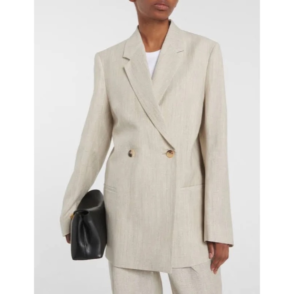 Totême Mélange Wool and Linen Blazer